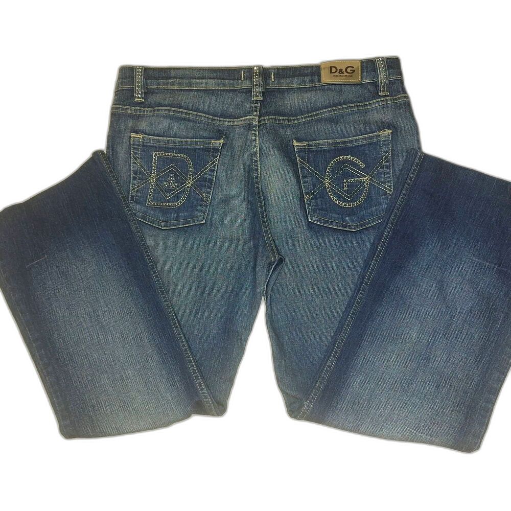 Diamond Dolce Gabbana rhinestone Vintage D&G Dolce & Gabbana Bootcut Flare L-XL